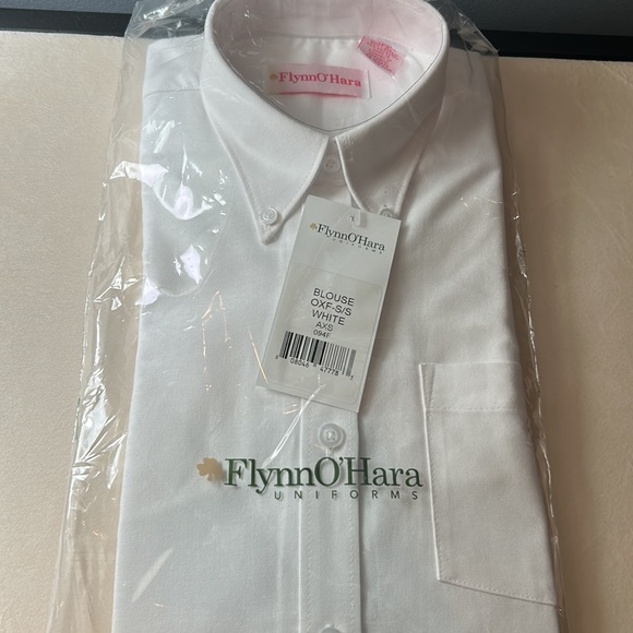 Flynn O’Hara girls white shirt sleeve blouse - Picture 2 of 4